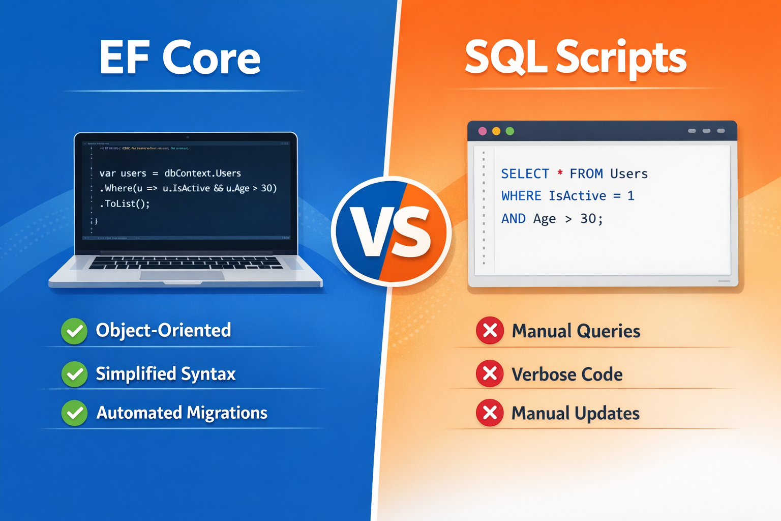 .NET 10 EF vs SQL SCript Performance